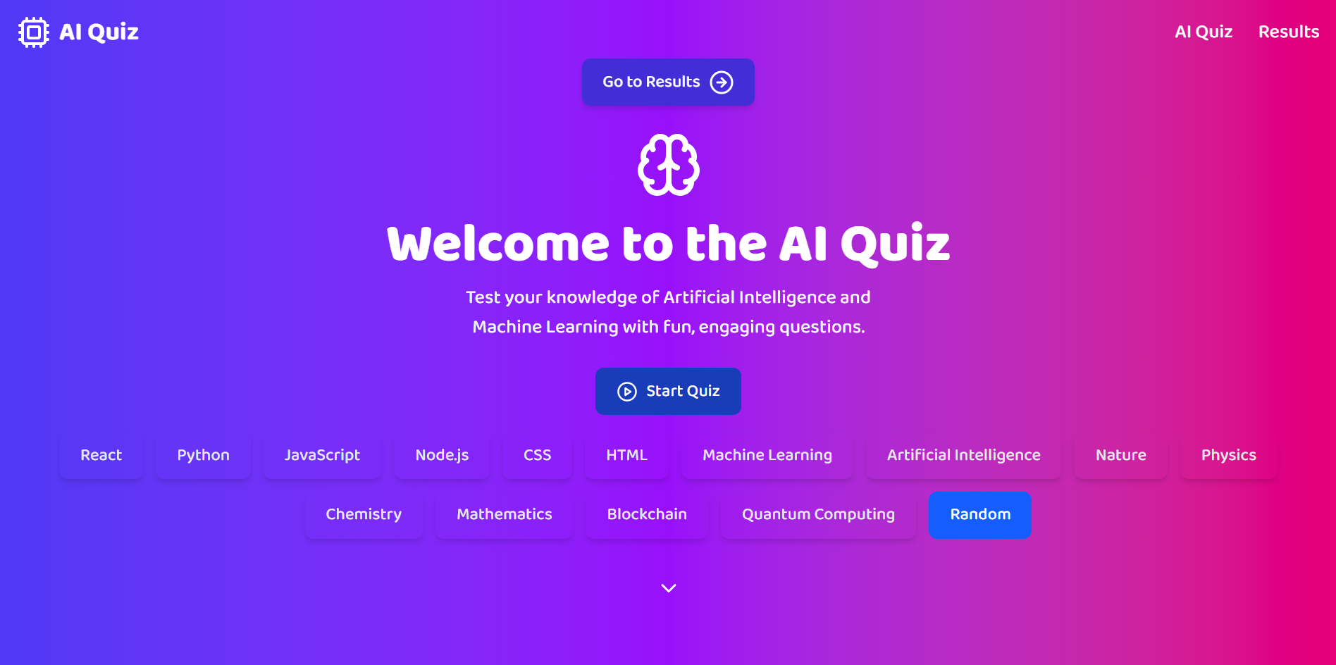 AI Quiz Application